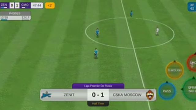 Старт карьеры за ЦСКА/Не лучший результаты/Pro League Soccer/.