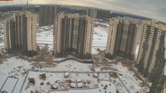 Строительство Переделкино Ближнее. Запись с web камеры.12-25 января 2015 смотреть онлайн