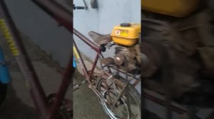 велосипед с мотором  от мотопомпы 6.5