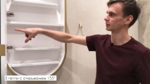 Мебель для ванной - шкаф с подсветкой, подвесная тумба и шкаф над инсталляцией