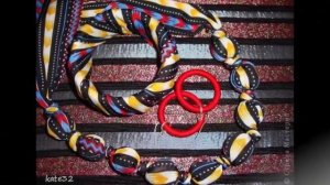 Потрясающая бижутерия своими руками из ткани и остатков ткани. Бусы, браслеты, серьги из ткани