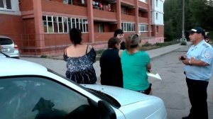 Пьяная женщина за рулем Приоры. Сызрань