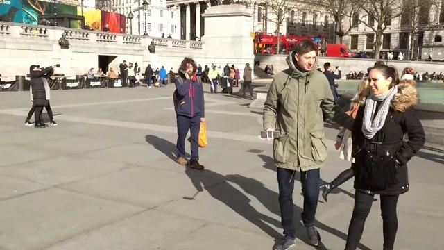 London Walk - Trafalgar Square incl. Nelson's Column and The National Gallery смотреть онлайн