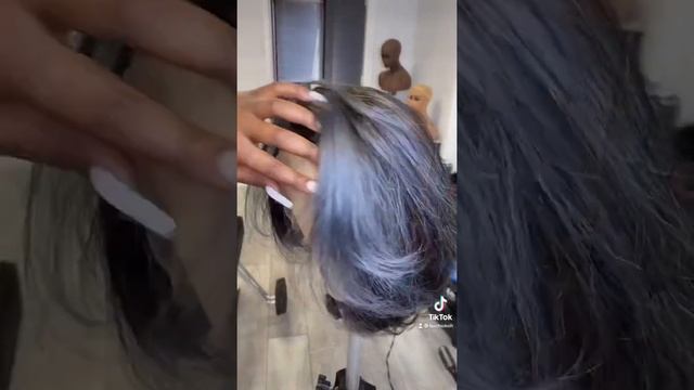 Dyed my clients wig GRAY | SILVER hair