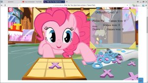 Крестики нолики с Пинки Пай/Tic Tac Toe with Pinkie Pie
