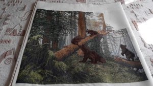 Утро в сосновом лесу. Отчет 9. Вышивка крестом.