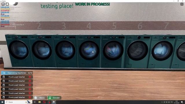 Playing Washware Testing. New programm.