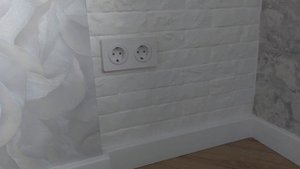 Показываю результат установки розеток Odace в нашей спальне