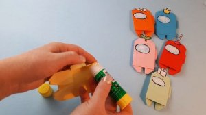 Как сделать Амонг Ас из бумаги / Among us origami/Оригами Амонг  ас