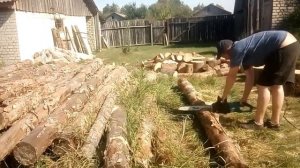 ДРОВА!ЗАГОТАВЛИВАЕМ ДРОВА!ПИЛИМ ДРОВА!ЭЛЕКТРОПИЛА MAKITA!Жизнь в деревне!