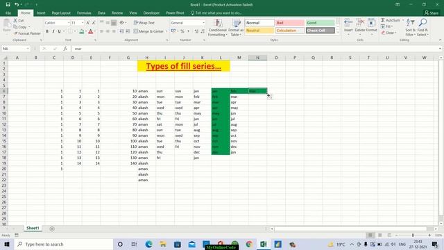 How to Use Fill Series in Excel 2022 | MyOnlineCode смотреть онлайн
