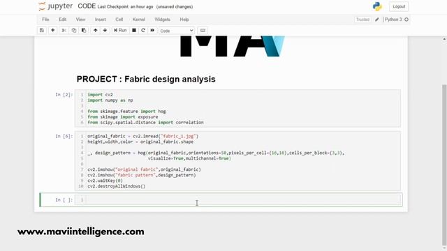 Fabric design recognition & analysis | computer vision (OpenCV) project in python | Maviintelligenc