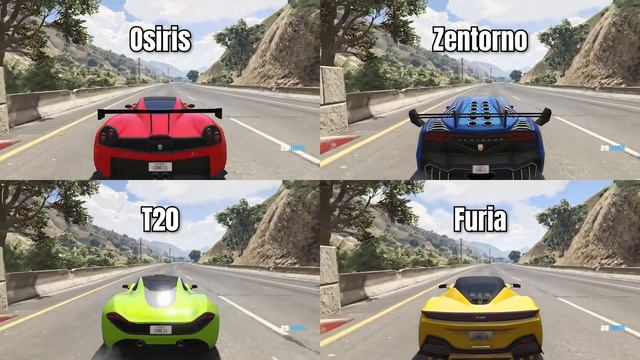 GTA 5 ONLINE - FURIA VS OSIRIS VS T20 VS ZENTORNO (WHICH IS FASTEST?) смотреть онлайн
