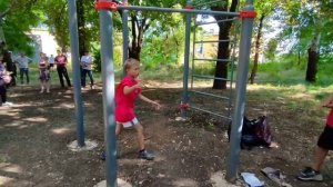 Открытие спортивной площадки в Володарском. Выступает команда "Лица" секции по воркауту МБУ МГЦФЗН "