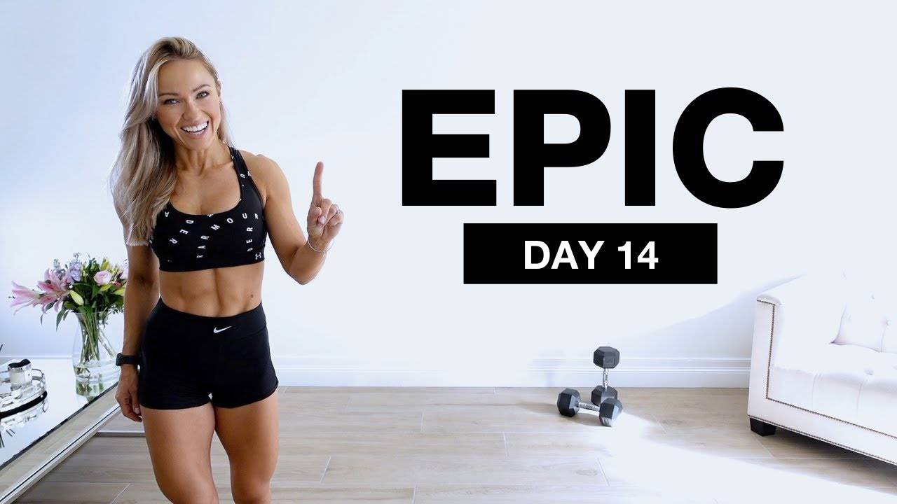 Caroline Girvan - Day 14 of EPIC _ Full Body Workout at Home with Dumbbells - Superset