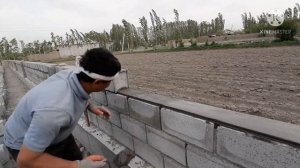 ШЛАКА  БЛОК УРИШ ЖАРАЙОНИДАН ОЗГИНА МАСТЕР КЛАСС. Кладка Шлакаблок ( узимизни ихтиро. блок шоплари)