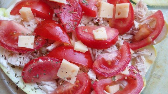 Лазанья из кабачков и курицы