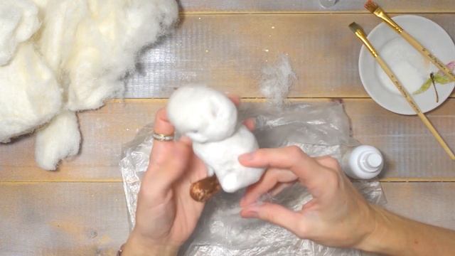 Использование льняной ваты в ватных игрушках. Мастер-класс.