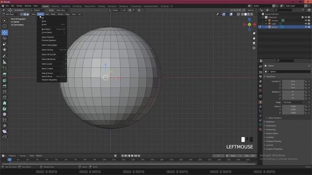 Blender Tutorial: HOW TO CUT SPHERE IN HALF just one step tips #b3d #blender
