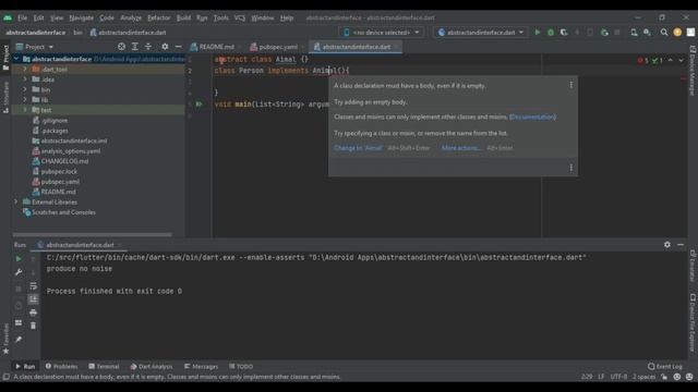 Abstract class vs Interface | OOP Programming | Dart | Flutter | @thecodecollege