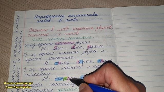 6. Определение количества слогов в слове смотреть онлайн