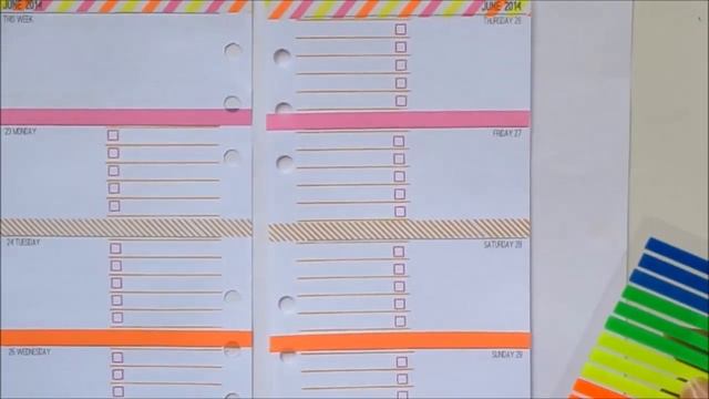 Decorating My Filofax - Candy Stripe Theme for Personal planner size смотреть онлайн