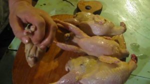 Потрошение перепела без повреждений тушки