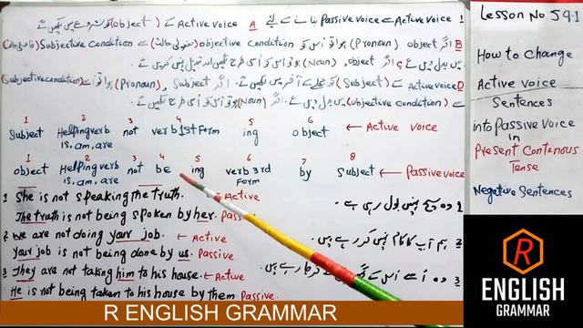 Passive Voice Helping Verbs | Passive Voice | Active Voice | Present Continuous Tense/Rule| Negativ