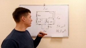 Планировка дома 6х8.