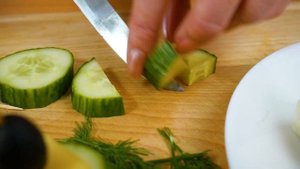 Канапе с Сыром, Огурцом и Маслинами / Закуска на праздничный стол