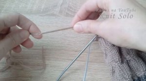 Соединить нить при вязании спицами пряжей в два сложения. Knit Solo