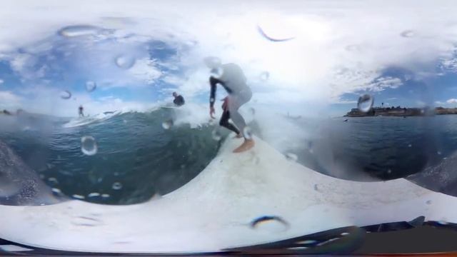 WOOW!!! 360 градусов! Обучение серфингу, на воде панорамное сферическое видео