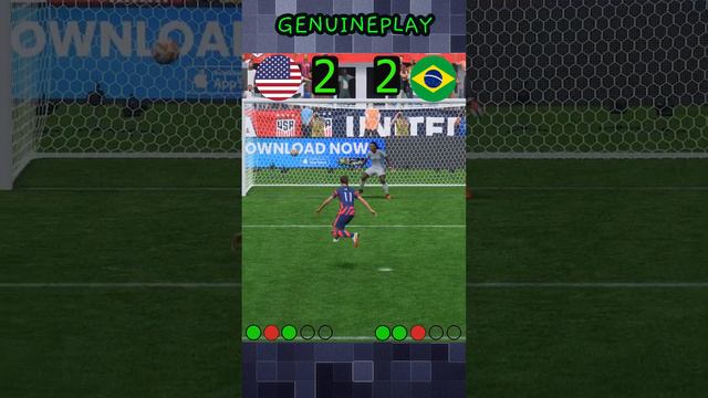 PENALTY SHOOTOUT. USA vs Brazil. Women. FIFA 23 Gameplay смотреть онлайн