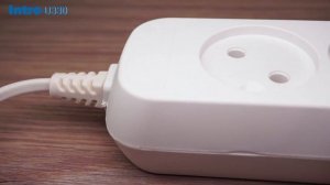 Удлинитель сетевой электрический Intro U330-W без заземления 3 розетки, 3 м, ШВВП 2х0,75мм2, 6A