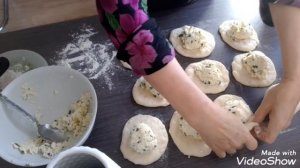 Чеченские чепалгаш/ лепёшки с творогом/чуду.