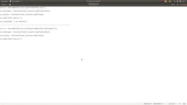 Testing WebSocket server using JavaScript client on Firefox/Chrome console смотреть онлайн