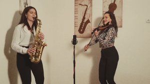 BELLA CIAO - saxophone & violin cover by Alexandra and Tankica Ilieva
