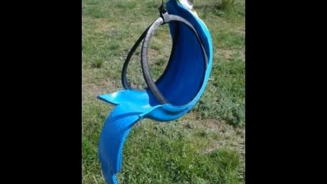 Попугай из покрышки своими руками смотреть онлайн