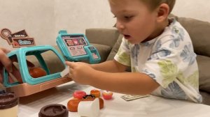 Обзор детской кофе машины. Маленький бариста ☕️ Тимур в восторге #cofee cofee#cofeetime #unboxing