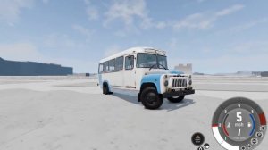 BeamnNG Автобус КАВЗ по лежачим полицейским