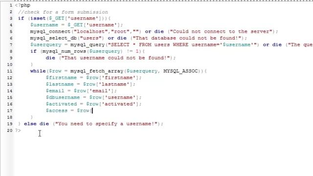 PHP : User Profile Page System