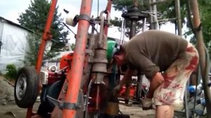 Обсадка ствола скважины стальной трубой d=133
