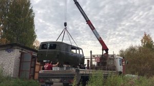 Кузов чуть не сорвался с крана , увезли УАЗ на пескоструй за 15000 рублей