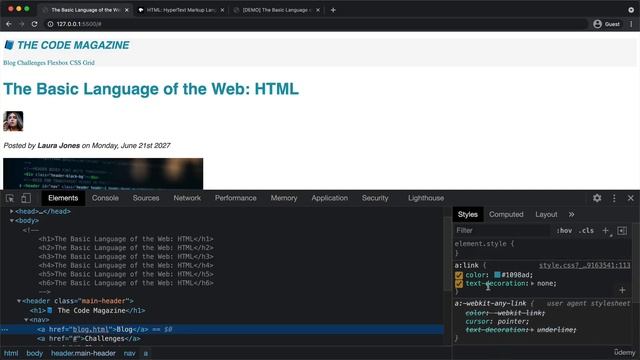030 Using Chrome DevTools of html css #html #css #htmlcssjavascript  #pograming