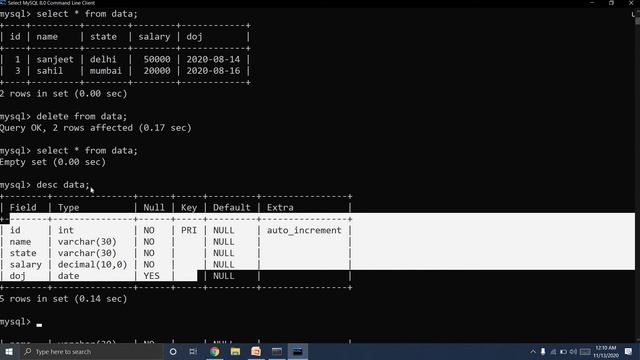 #10 Python Mysql Delete, Drop, Truncate