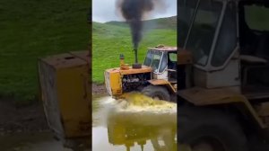 Tractor T-150's Watery Misadventure: A Shocking Incident in a Lake
