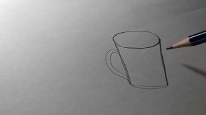 Как нарисовать кружку - простой рисунок карандашом, поэтапно