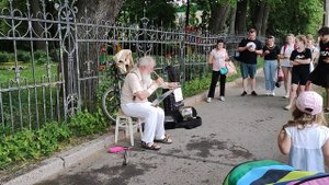 Алексей Петродворецкий играет на пиле бессмертный хит ABBA