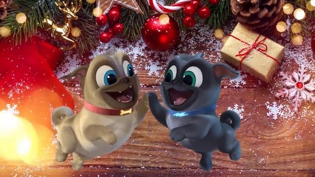 Дружные мопсы мультик песня новогодняя песенка puppy dog pals на русском