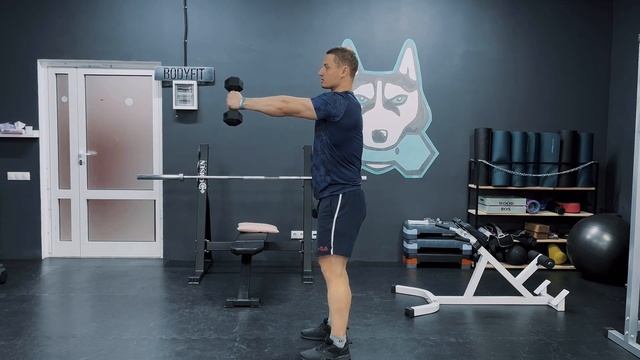 Сгибание плеча с гантелей в руках стоя смотреть онлайн